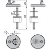 Петли ALCAPLAST P106B с нижним монтажем для А602, А603, А604, А606, А674S пластиковая крышка