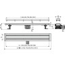 Водоотводящий желоб ALCAPLAST APZ13-DOUBLE9 с двухсторонней решеткой AG071401850
