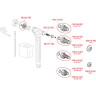 Впускной механизм ALCAPLAST A160 с боковой подводкой и металлической резьбой, 3/8